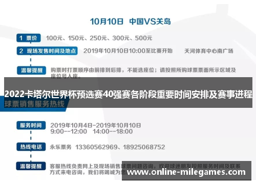 2022卡塔尔世界杯预选赛40强赛各阶段重要时间安排及赛事进程